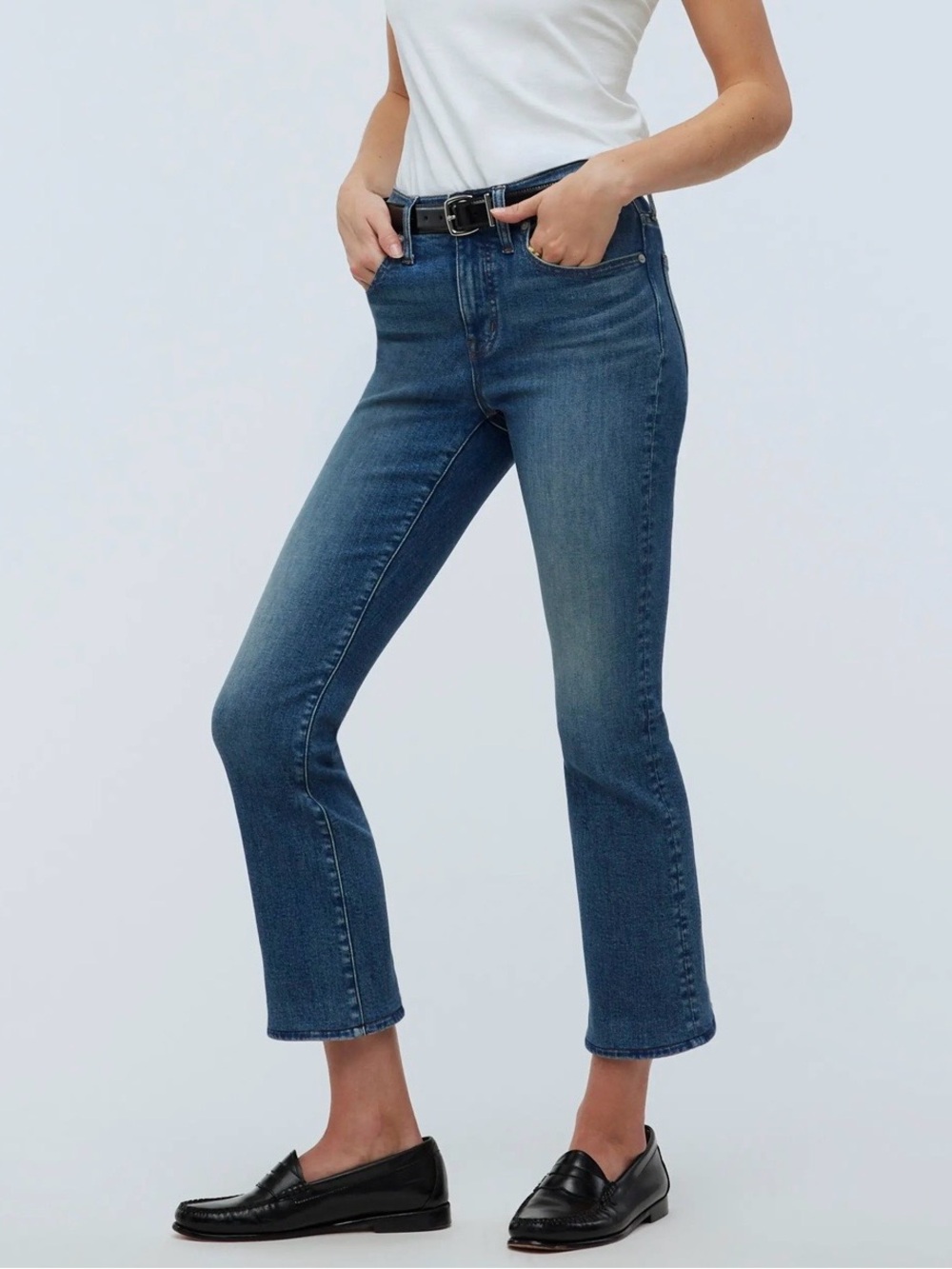 Madewell Petite Kick Out Crop Jeans Women's Size 29 29P Excellent Condition